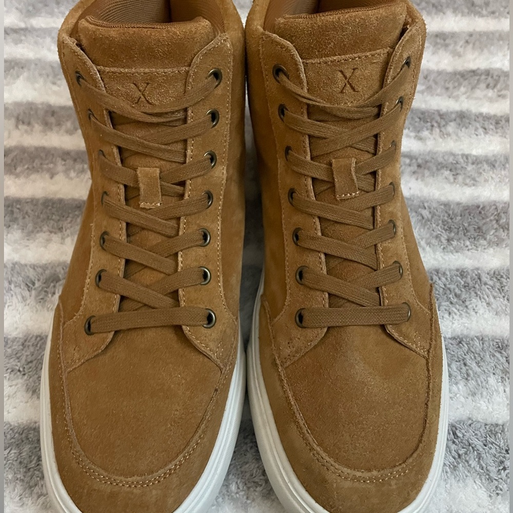 Men's Express Tan Suede High-Top Casual Shoes